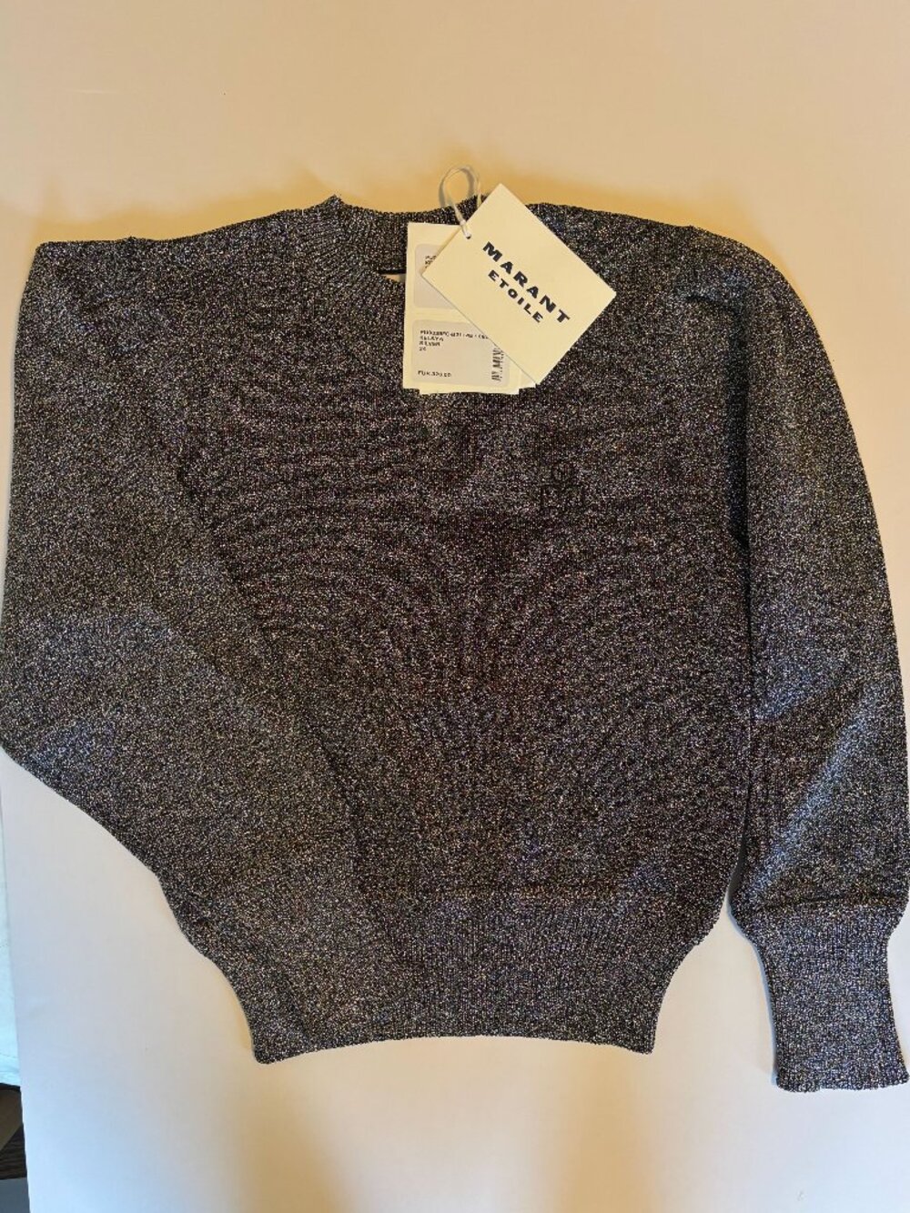 Isabel Marant Étoile Kelaya Silver Metallic Sweater NWT